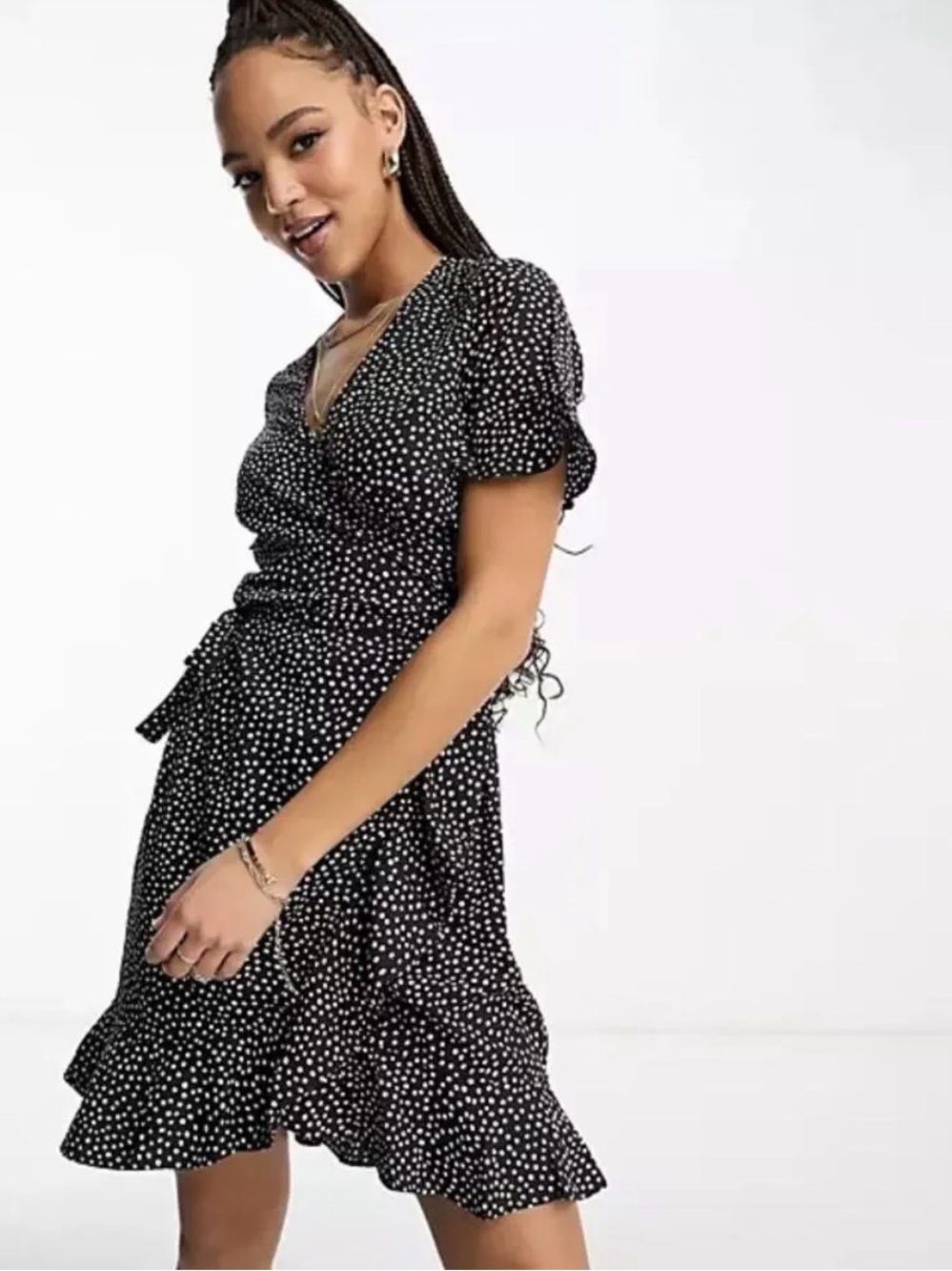 Vero Moda Polka Dot Wrap Mini L